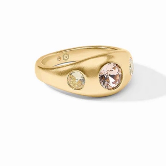 Jewelry - NWOT Julie Vos Elegant Gold Ring with Pink and Yellow Stones